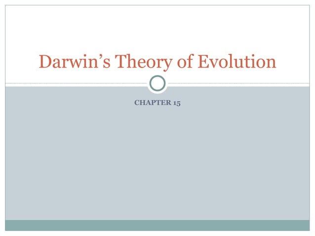 15 darwin’s theory of evolution (version 2) | PPT