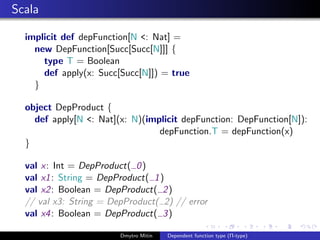 15 - Scala. Dependent function type (Π-type) | PPT