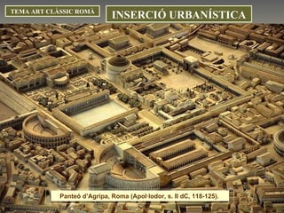 INSERCIÓ URBANÍSTICA TEMA ART CLÀSSIC ROMÀ Panteó d’Agripa, Roma (Apol·lodor, s. II dC, 118-125).  