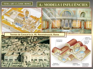 TEMA ART CLÀSSIC ROMÀ Termes de Caracal·la (s. III). Reconstrucció. Roma 4.- MODELS I INFLUÈNCIES 