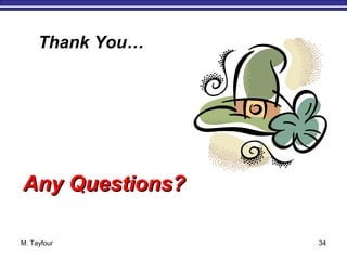 M. Tayfour 34
Any Questions?Any Questions?
Thank You…
 