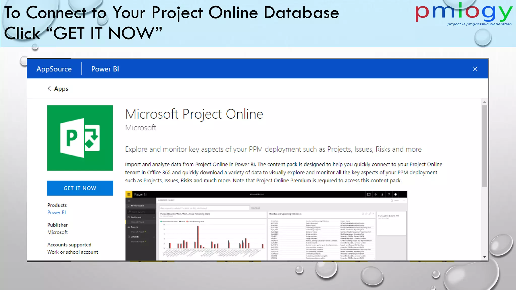 To Connect to Your Project Online Database
Click “GET IT NOW”
 