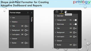 Shape and Field Formatter for Creating
Attractive Dashboard and Reports
 