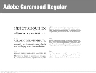 Adobe Garamond Regular




segunda-feira, 21 de janeiro de 13
 