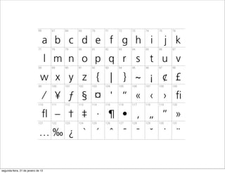 segunda-feira, 21 de janeiro de 13
 