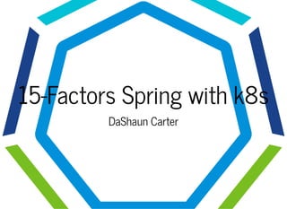 15-Factors Spring with k8s
DaShaun Carter
 