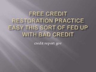 credit report gov
 