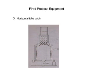 Fired Process Equipment
G. Horizontal tube cabin
 