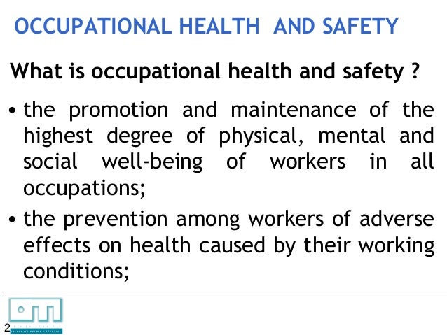 Dissertation occupational health safety