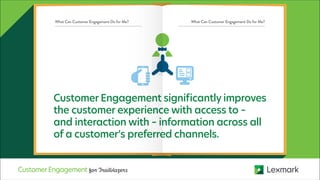 What Can Customer Engagement Do for Me?What Can Customer Engagement Do for Me?
Customer Engagement significantly improves
the customer experience with access to –
and interaction with – information across all
of a customer’s preferred channels.
CustomerEngagement for Trailblazers
 