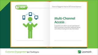 HOW Customer Engagement Improves the Customer Experience
Multi-Channel
Access
Customers are able to access and interact
with businesses using their preferred device
and without having to re-key information.
CustomerEngagement for Trailblazers
 