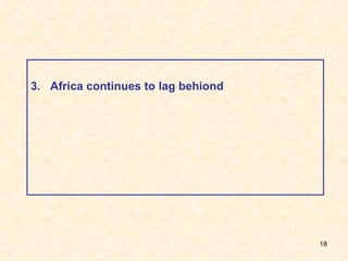 3.  Africa continues to lag behiond  