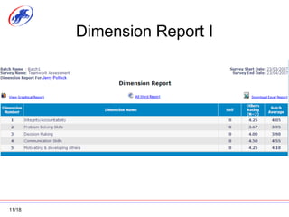 Dimension Report I 