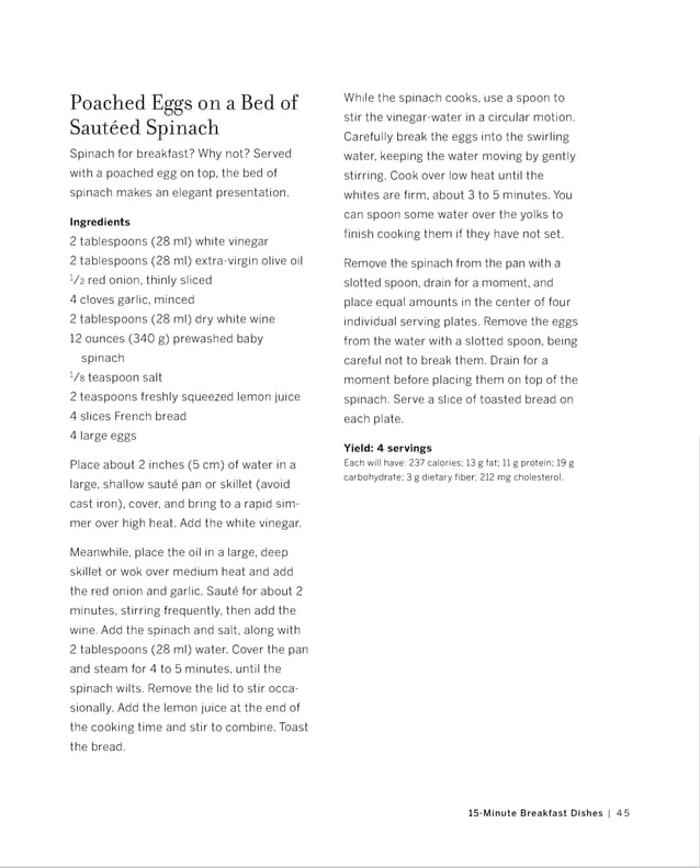 15 minute vegetarian recipes PDF