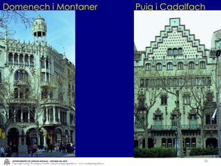 Puig i Cadalfach Domenech i Montaner DEPARTAMENTO DE CIENCIAS SOCIALES – HISTORIA DEL ARTE Copyright Colegio Escolapias Gandia  info@escolapiasgandia.es  www.escolapiasgandia.es 