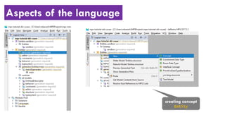 Aspects of the language
creating concept
Entity
 