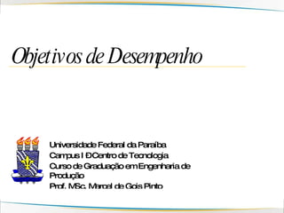 Objetivos de Desempenho 