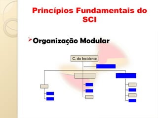 Princípios Fundamentais do
SCI
Organização Modular
C. do Incidente
 