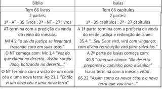 5
Bíblia Isaías
Tem 66 livros Tem 66 capítulos
 
