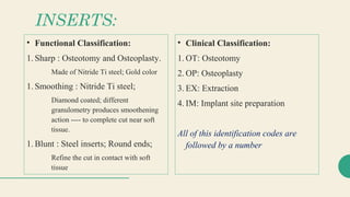 Insert Classification Piezoelectric surgery in periodontics & oral implantology | PPT
