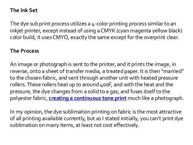 pigment ink vs sublimation