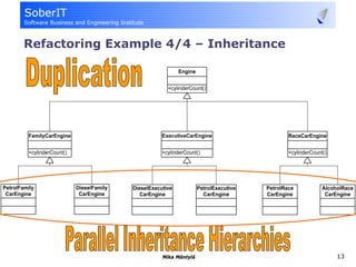 Refactoring Example 4/4 – Inheritance




                   Mika Mäntylä         13
 