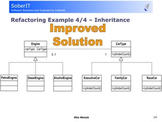 Refactoring Example 4/4 – Inheritance




                   Mika Mäntylä         14
 