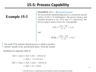 © John Wiley & Sons, Inc. Applied Statistics and Probability for Engineers, by Montgomery and Runger.
15-5: Process Capability
Example 15-3
49
 