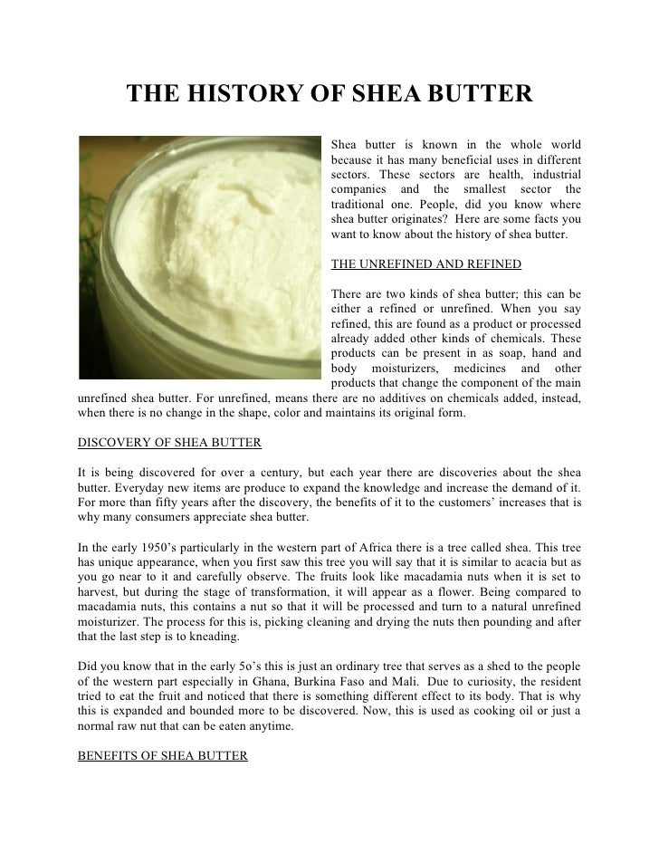 15.the history of shea butter