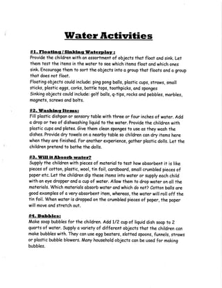 15  water activities