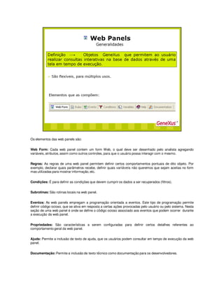Panel Definition Web 15 web panels-curso gxxbr | PDF