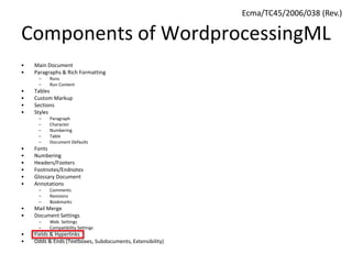 15 wordprocessing ml subject - fields and hyperlinks | PPT
