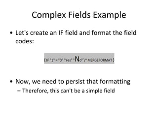 15 wordprocessing ml subject - fields and hyperlinks | PPT