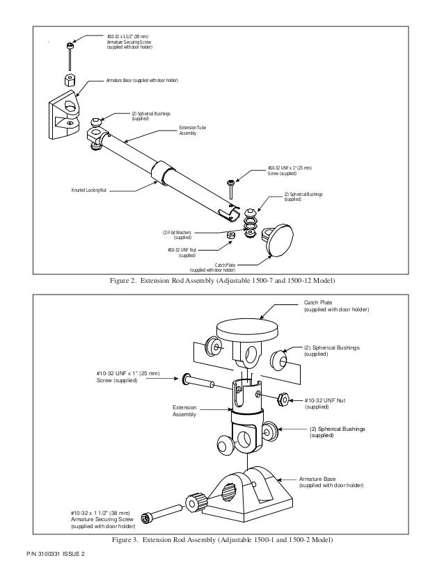 Edwards Signaling 1500-7 Door Holder Extension Rods Adjustable Extension