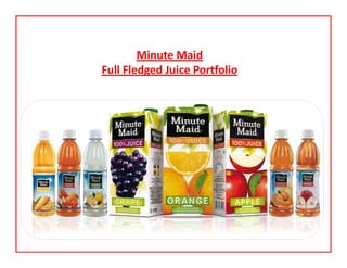 Minute Maid
Full Fledged Juice Portfolio
 