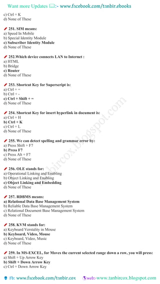 1500 mcq questions of computer knowledge for bank exams | PDF