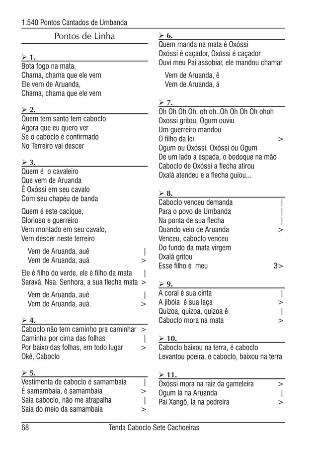 1500 pontos umbanda letras de pontos de umbanda | PDF