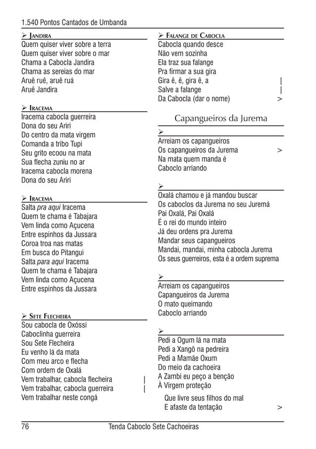 1500 pontos umbanda letras de pontos de umbanda | PDF