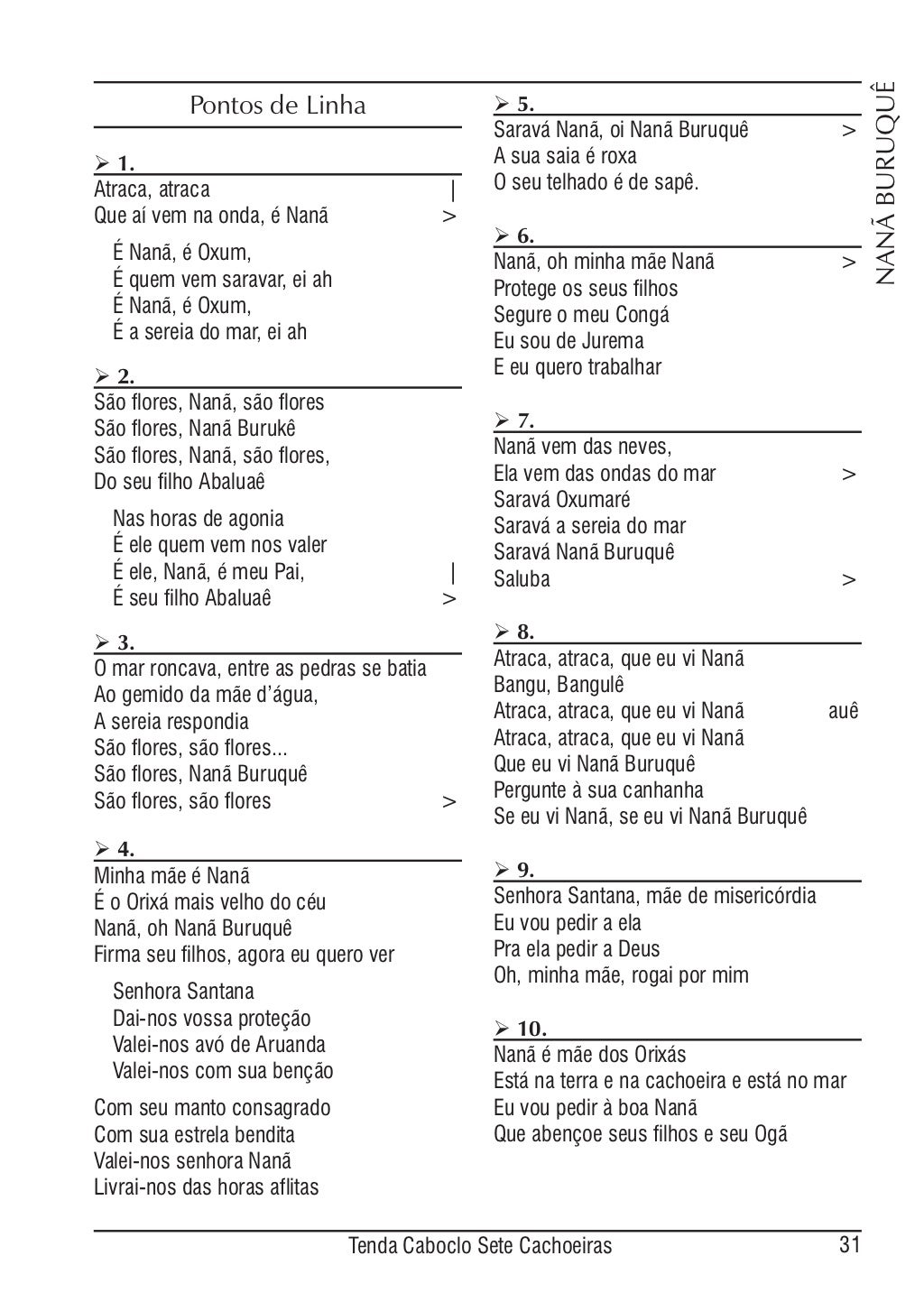 Letra De Pontos De Umbanda - RETOEDU