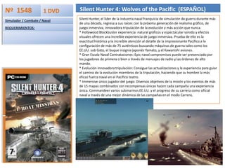 descarga catálogo en:www.cursosecuador.com(menu ANUNCIOS)XNET-RIOBAMBAPodemos elegir entre cuatro bandos diferentes: Rusos, Alemanes, Americanos y Británicos, a través de casi 30 largas misiones inspiradas en hechos reales de la segunda guerra mundial, estando separadas en cuatro campañas, una con cada bando. Dichas misiones varían desde la acción pura a la típica infiltración, donde tendremos que usar todo nuestro sigilo para avanzar sin ser vistos ni oídos. Otra de las sorpresas de Soldiers es el grado de interactividad del entorno; prácticamente todo puede ser destruido en el escenario del juego, desde edificios a árboles. Además la física está bastante lograda, la sensación de conducir determinados vehículos de guerra es muy similar a lo que debe ser en la vida real.Otro detalle de realismo es la limitación de la cantidad de munición y combustible del que disponemos, teniendo que detenernos a repostar de vez en cuando para que no nos pillen sin material con el que hacer frente al enemigo.