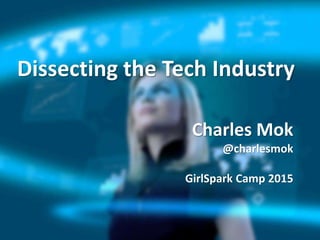 Dissecting the Tech Industry
Charles Mok
@charlesmok
GirlSpark Camp 2015
 