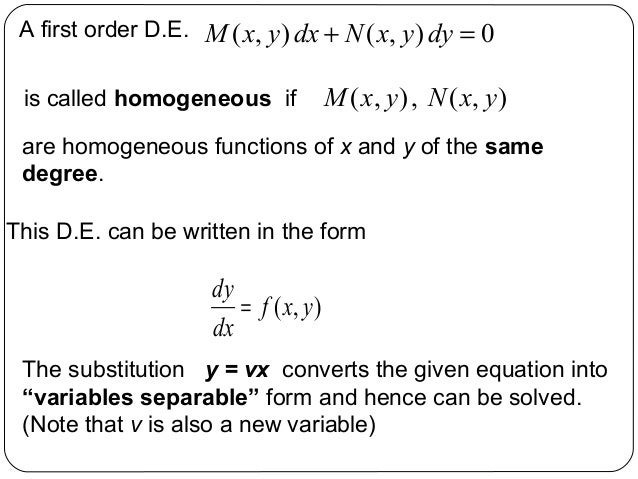 first order ode with its application ode form
