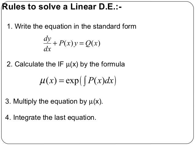 first order ode with its application ode form