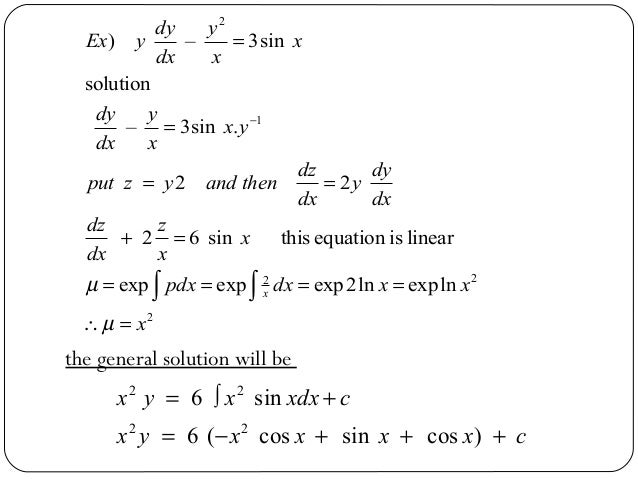 first order ode with its application