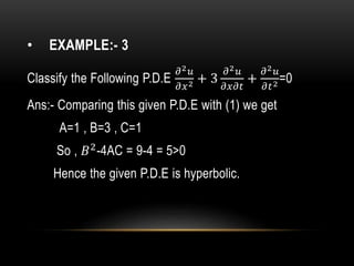 classification of second order partial differential equation | PPTX
