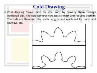 Cold Drawing Basic ppt of gears manufacturing processes | PPTX