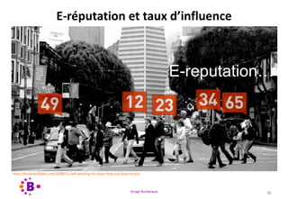 Virage Numérique 31
E-réputation et taux d’influence
http://divisionoflabor.com/2008/11/will-working-for-klout-help-our-klout-score/
E-reputation…
 