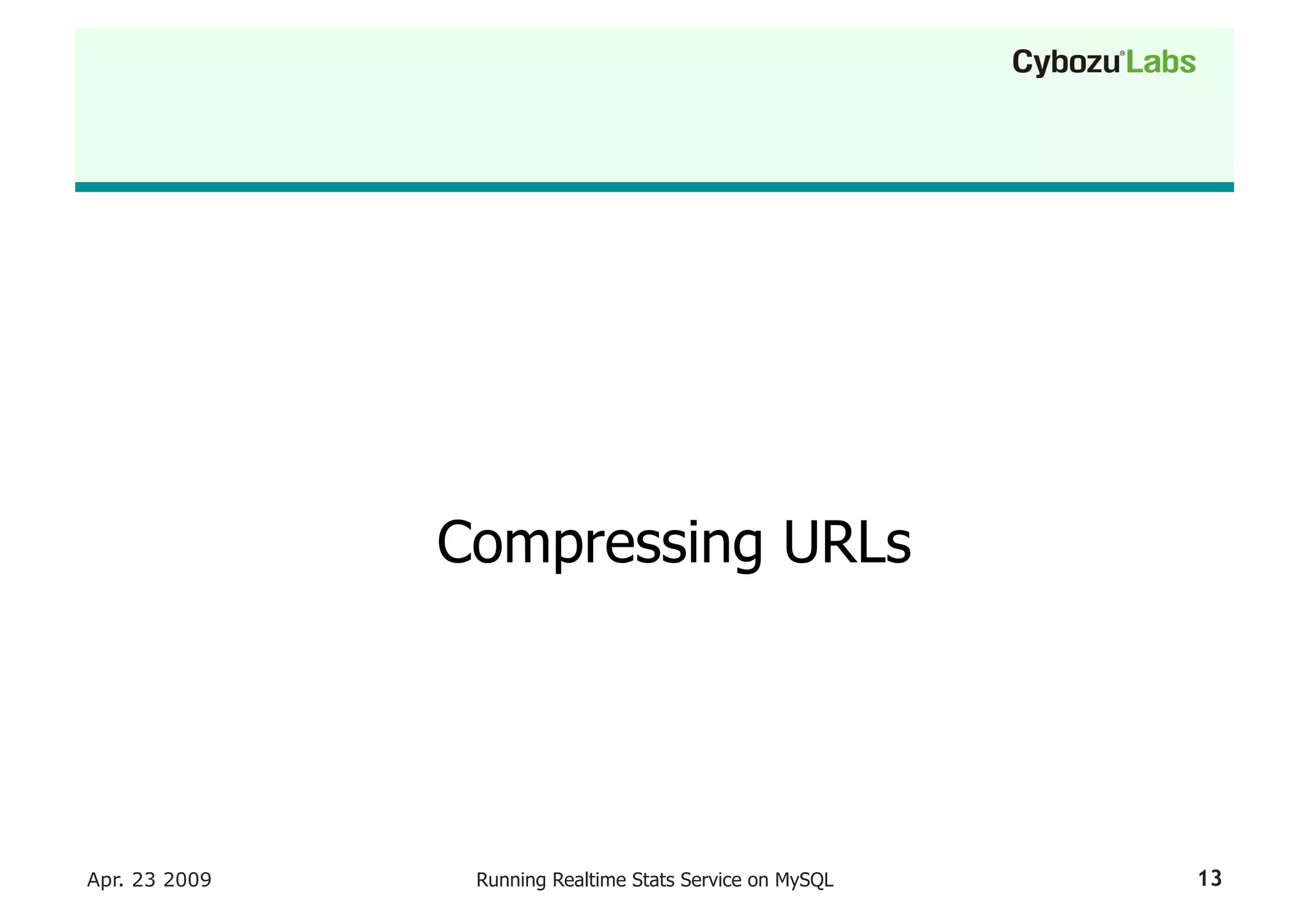 Running A Realtime Stats Service On My Sql