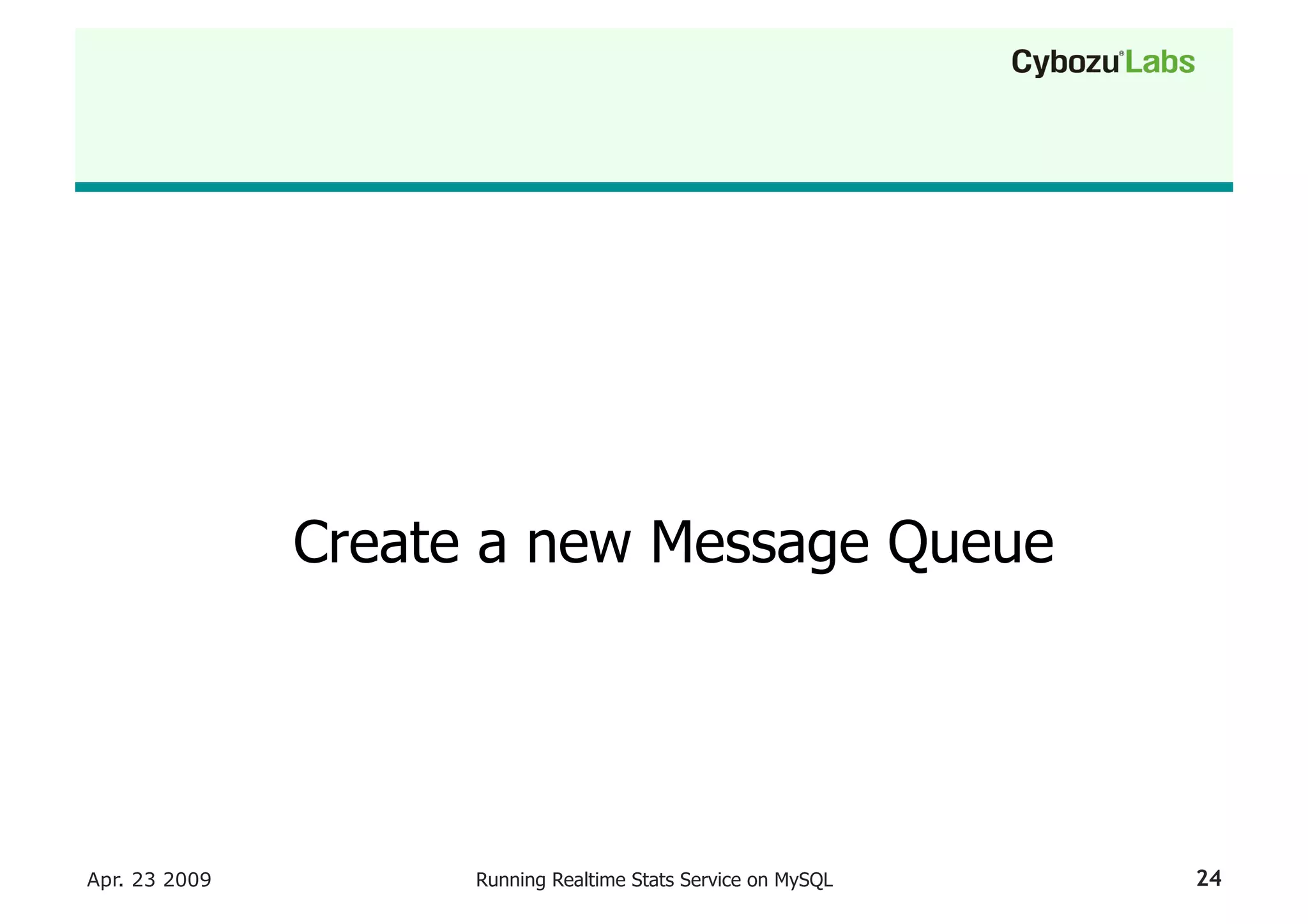 Running A Realtime Stats Service On My Sql