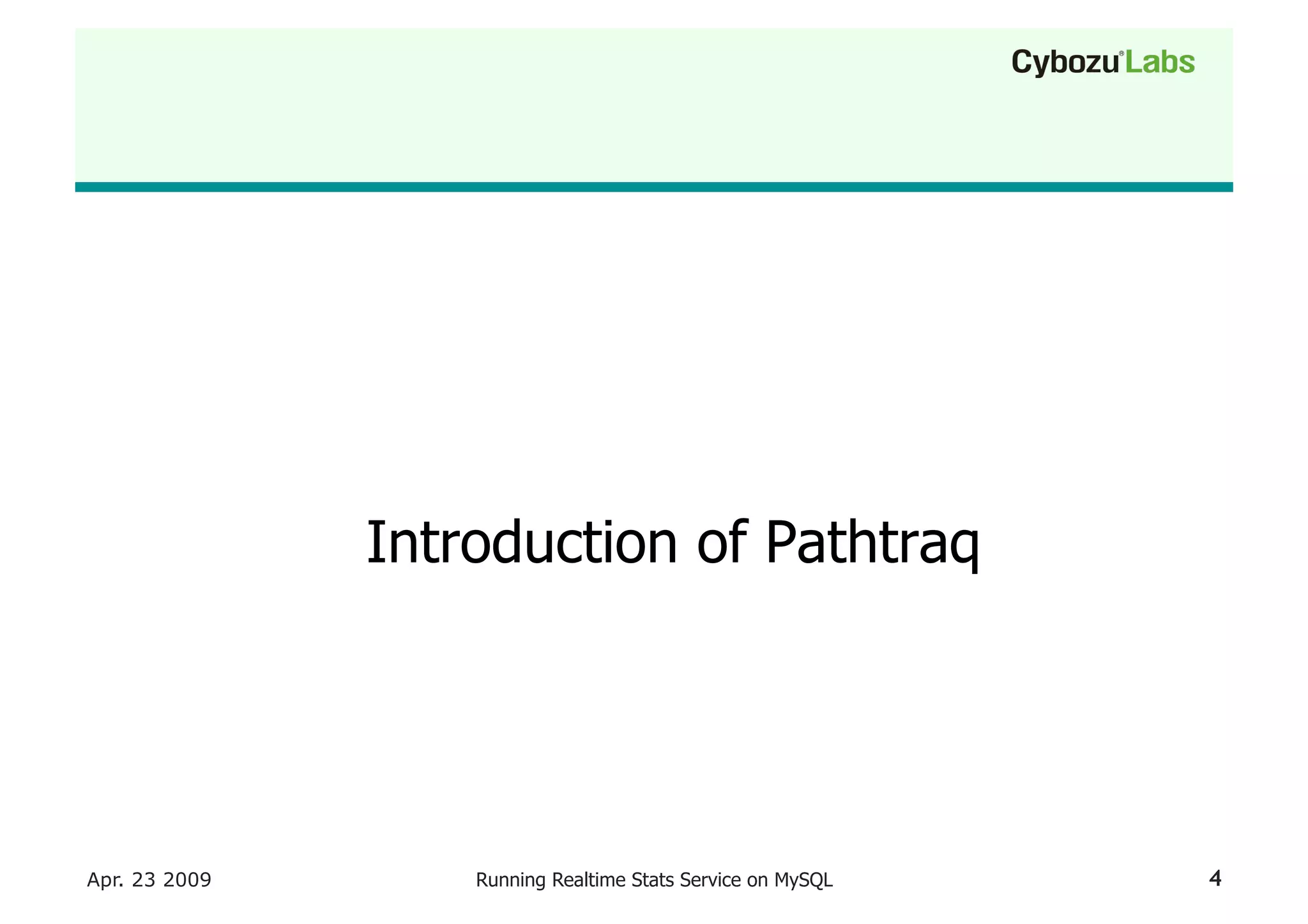 Running A Realtime Stats Service On My Sql